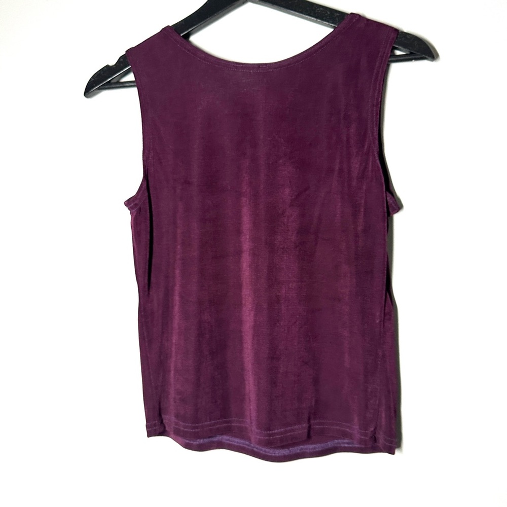 Vintage Rabbit Rabbit Rabbit 2 Piece Set Purple Maroon Cardigan & Tank Top Y2K - Picture 3 of 9